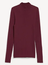 SoSoft Lite Ribbed Mock-Neck Sweater - Red Lacquer — view 2