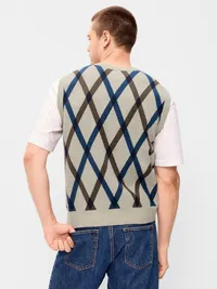 SoSoft Lite Sweater Vest - Blue Argyle — view 2
