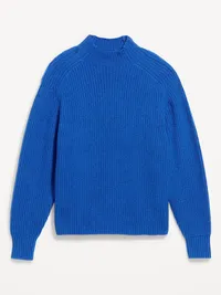 SoSoft Mock-Neck Shaker Sweater - Blue Moon — view 4