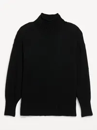 SoSoft Turtleneck Tunic Sweater - Black Jack — view 4