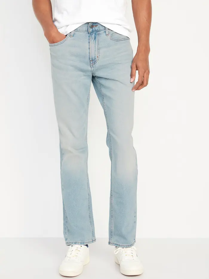 Straight Built-In Flex Jeans - Light Wash