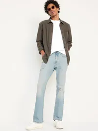 Straight Built-In Flex Jeans - Light Wash — view 3
