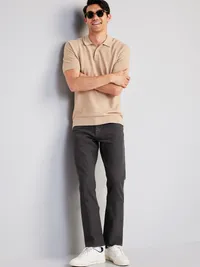 Straight Five-Pocket Pants - Dark Gray — view 3