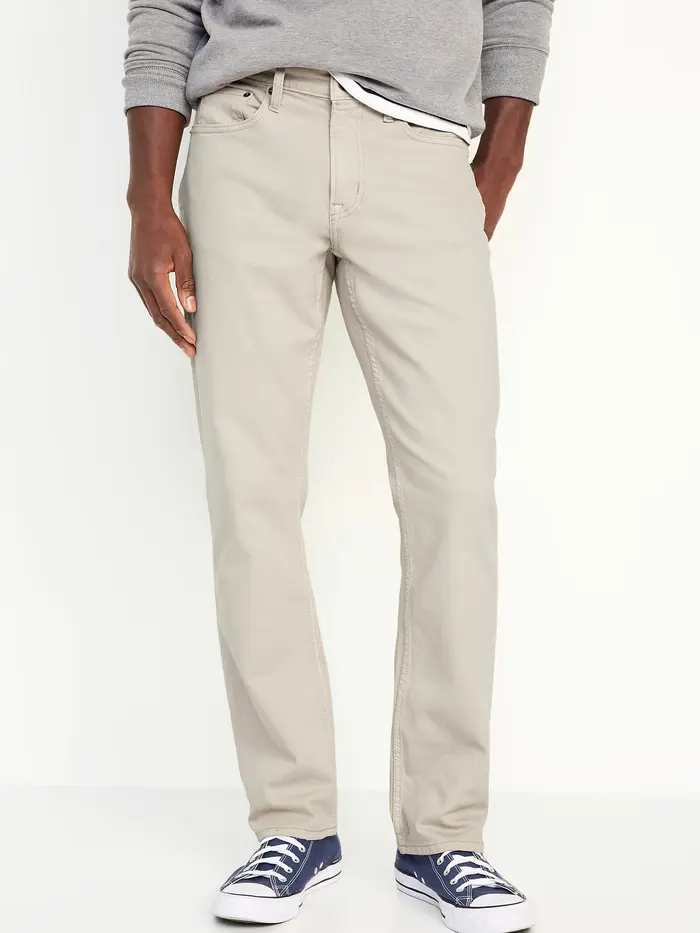Straight Five-Pocket Pants - Light Khaki