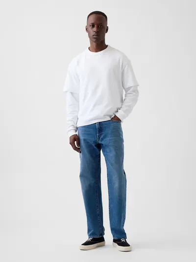 Straight Jeans - Medium wash