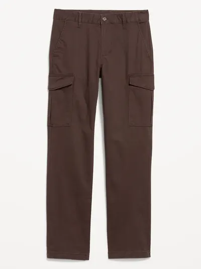 Straight Refined Tailored Cargo Pants - Brown