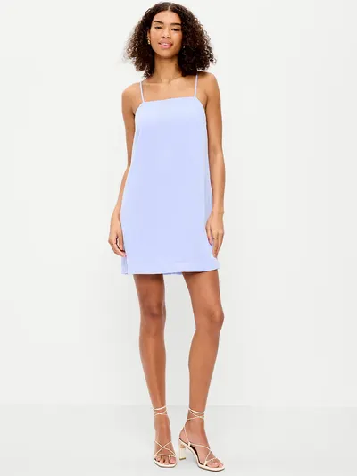 Strappy Mini Shift Dress - Flax Flower