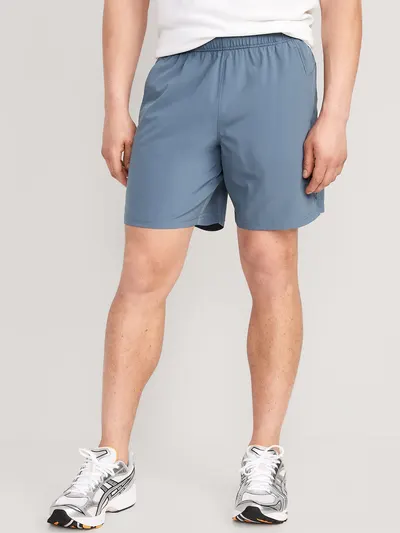 StretchTech Workout Shorts -- 7-inch inseam - Wintry Waters