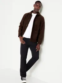 Structured Straight Non-Stretch Jean - Black Rinse — view 3