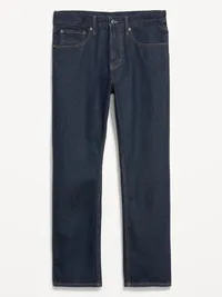 Structured Straight Non-Stretch Jeans - Dark Rinse — view 4