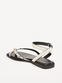 Studded Toe-Strap Sandals - Bone — view 5