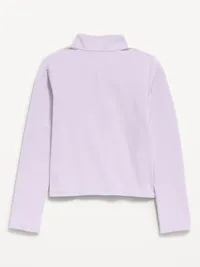 StudioSmooth Half-Zip Performance Top for Girls - Dusky Lavender — view 3
