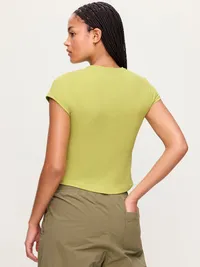 StudioSmooth Short-Sleeve Base Layer Top - Marshy Grass — view 2
