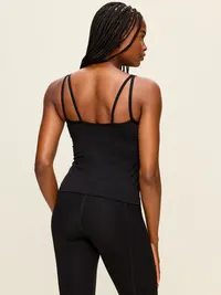 StudioSmooth Strappy Light Support Top - Black Jack — view 2