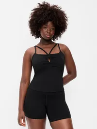 StudioSmooth Strappy Light Support Top - Black Jack — view 5