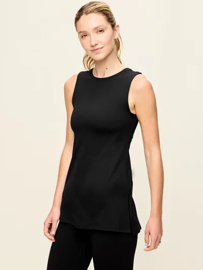 StudioSmooth Tunic Tank - Black Jack