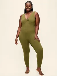 StudioSmooth Twist-Front Jumpsuit - Hearthwood — view 4