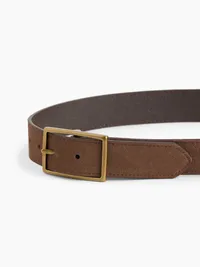 Suede Belt - BROWN — view 2