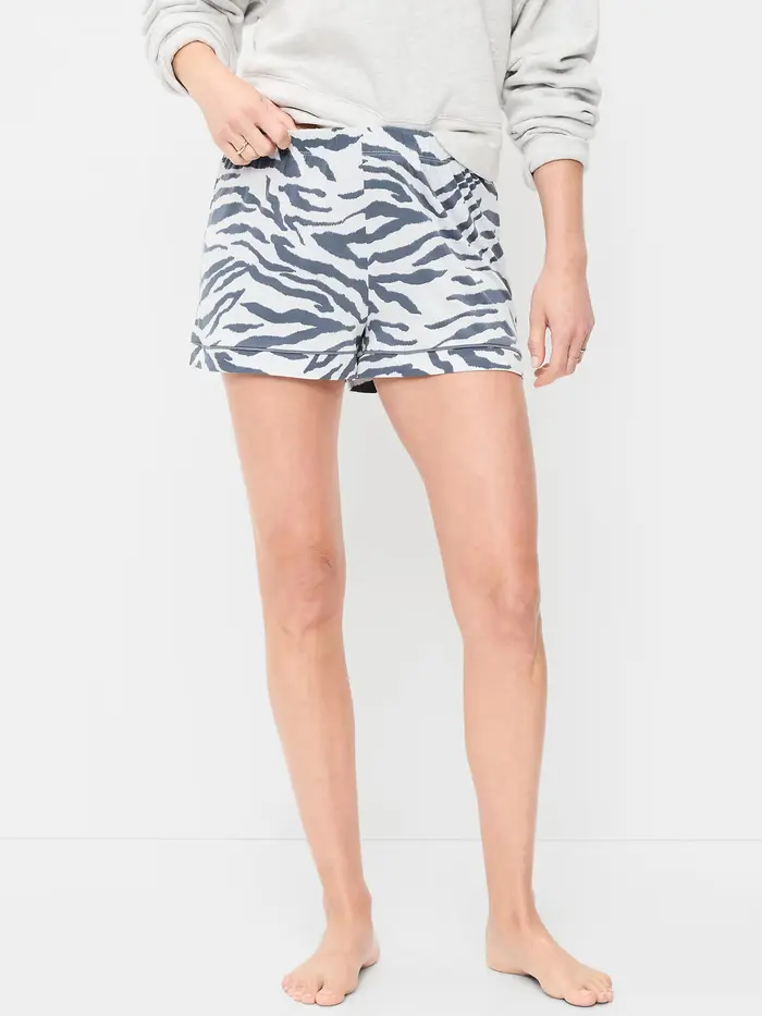 Sunday Sleep Knit Jersey Short - Zebra