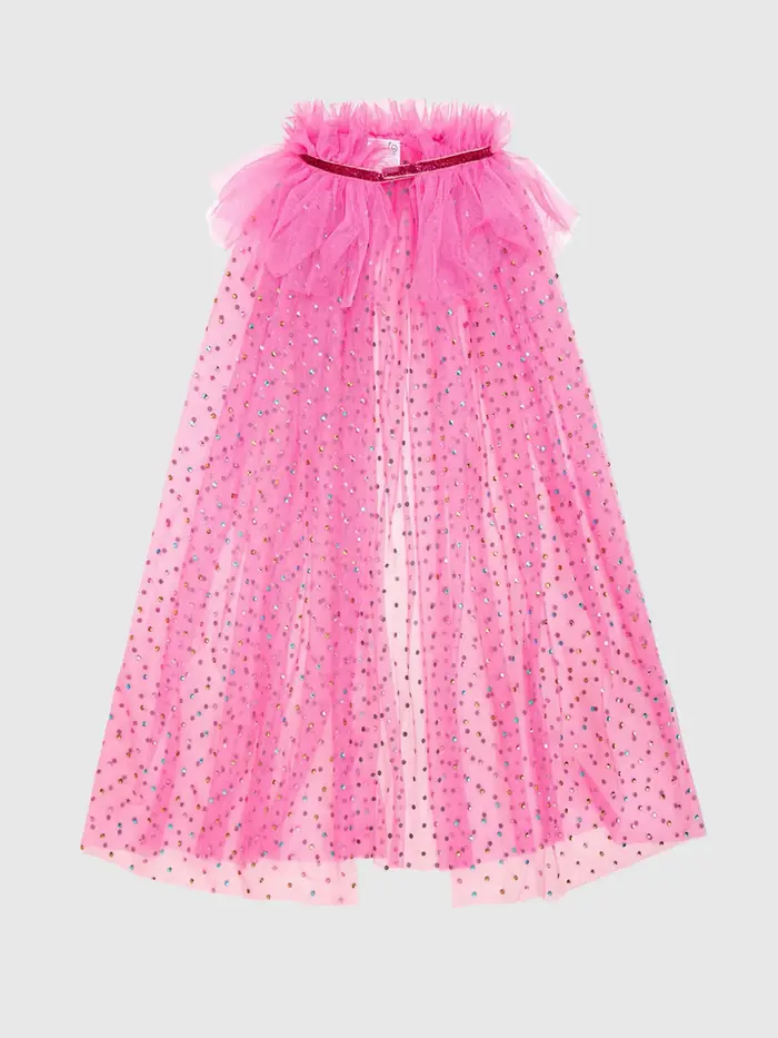 Sweet Wink Raspberry Rhinestone Cape - Raspberry