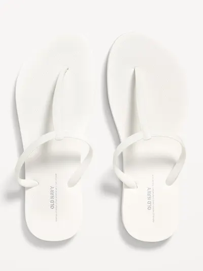 T-Strap Sandals (Partially Plant-Based) - White