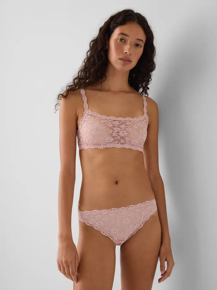 Textured Lace Bralette - Primitive pink