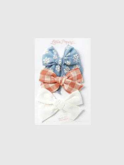 The Aria Bow Clip Set - Multi