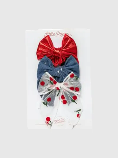 The Cherry Bow Clip Set - Multi