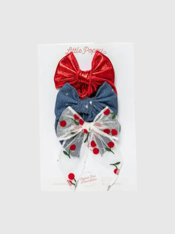 The Cherry Bow Clip Set - Multi