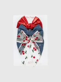 The Cherry Bow Clip Set - Multi — view 3