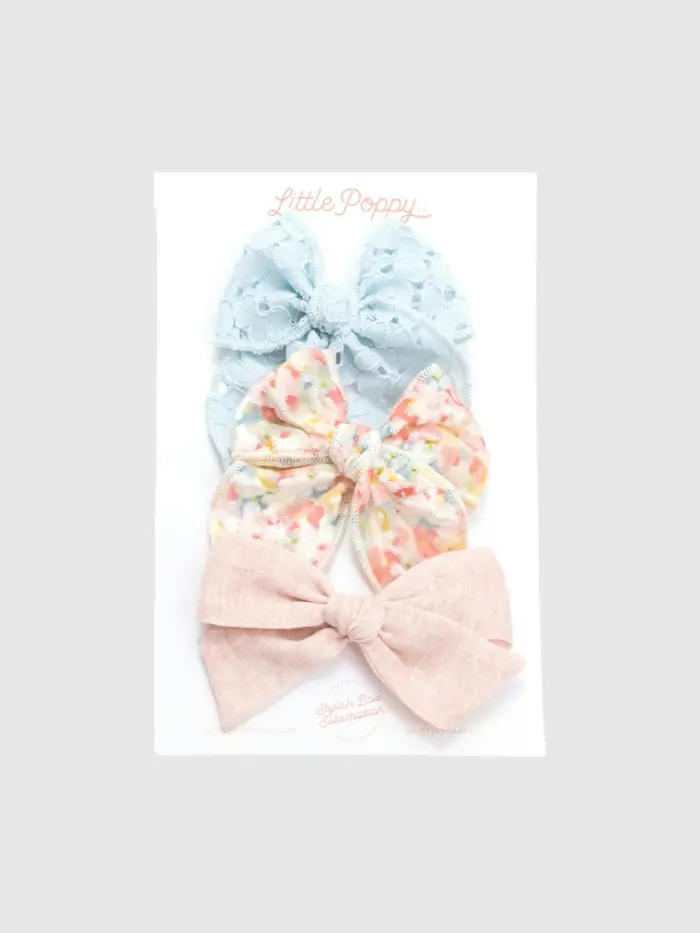 The Hannah Bow Clip Set - Multi
