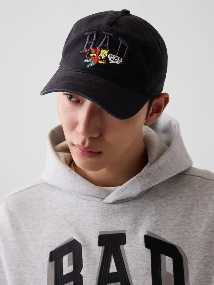 The Simpsons BAD Logo Baseball Hat - Black