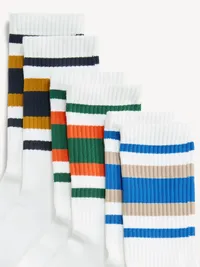 Tube Socks 3-Pack - White Multi Stripe — view 2