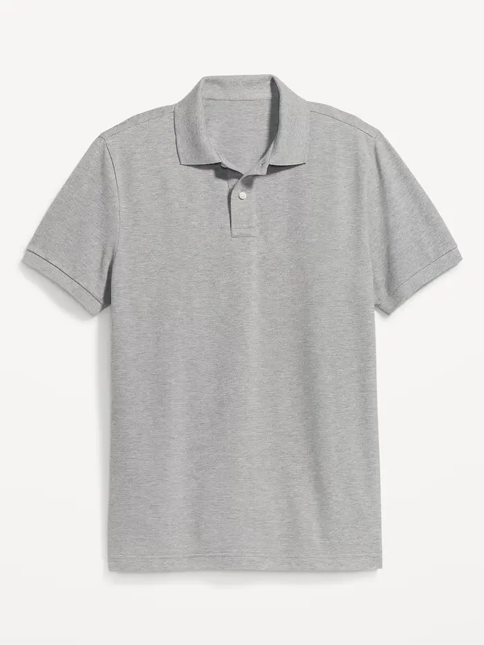 Uniform Pique Polo - Light Heather Gray