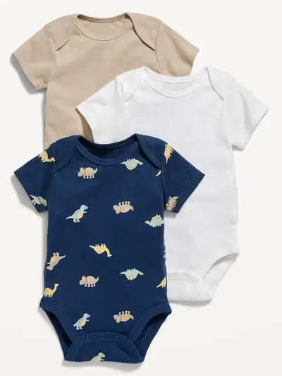 Unisex Bodysuit 3-Pack for Baby - Dino
