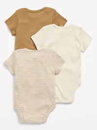 Unisex Bodysuit 3-Pack for Baby - Neutral — view 2