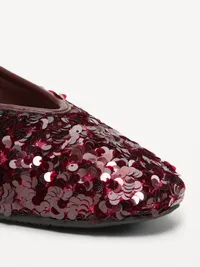 V-Cut Ballet Flats - Sequins — view 4