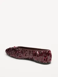 V-Cut Ballet Flats - Sequins — view 5