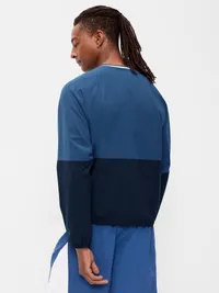 V-Neck Pullover Windbreaker - Pacific Blue — view 2