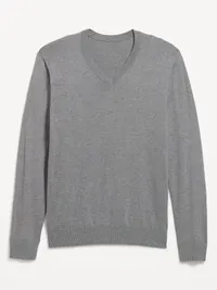 V-Neck Sweater - Medium Gray Heather — view 4