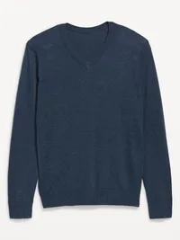 V-Neck Sweater - Navy Heather — view 4