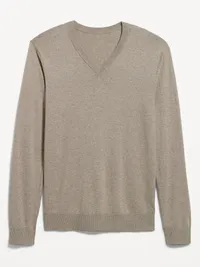 V-Neck Sweater - Tan Heather — view 4