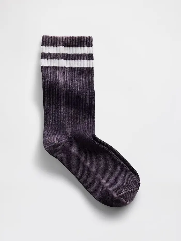 Varsity Crew Socks - black