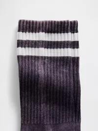 Varsity Crew Socks - black — view 2