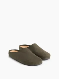 Vegan Suede Clogs - Bamboo green — view 2