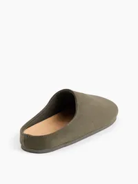 Vegan Suede Clogs - Bamboo green — view 3
