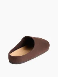 Vegan Suede Clogs - Terra brown — view 3