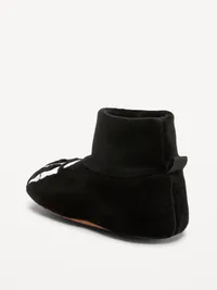 Velour Skeleton Slippers for Baby - Black Skeleton — view 3