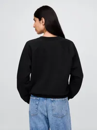 VintageSoft Raglan Sweatshirt - Black — view 3