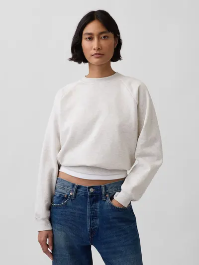 VintageSoft Raglan Sweatshirt - Pale heather grey
